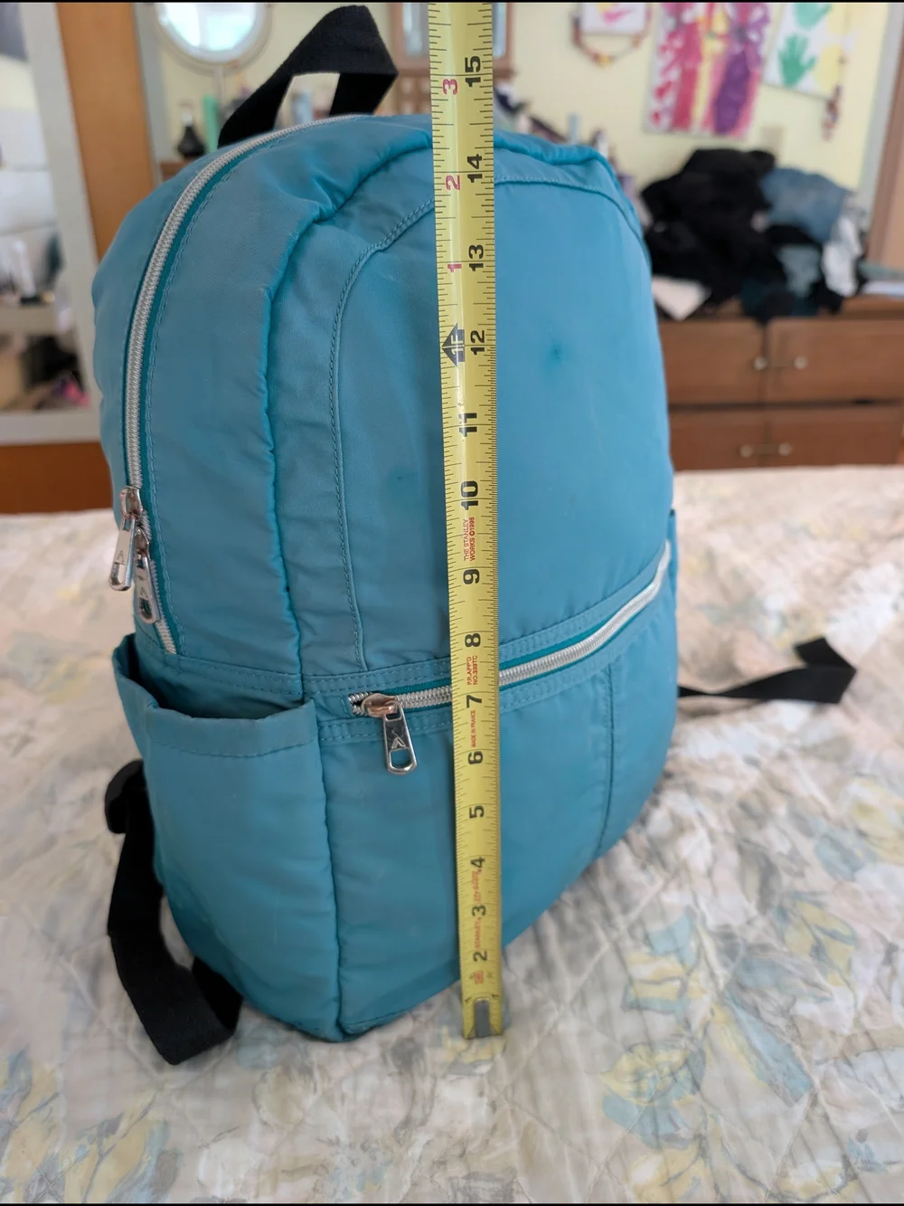 Teal Nylon Kids Backpack